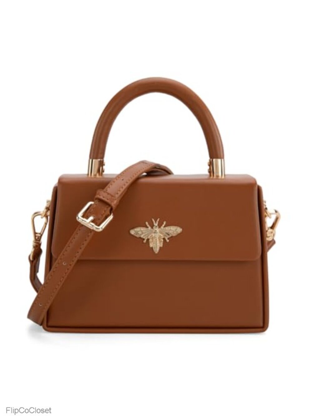Vegan Leather Top Handle Purse Square Crossbody Bag Detachable Strap